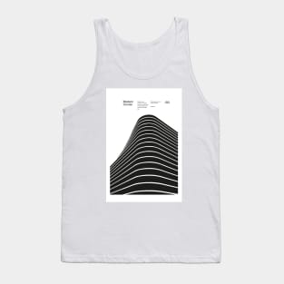 Modern Curves 03, Modern Architecture Design, minimalist Design, Modern Art, Typographic, Helvetica Tank Top